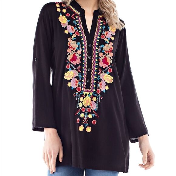 ✨HP✨Aztec Front Tie Tunic Dress✨ - Picture 1 of 5